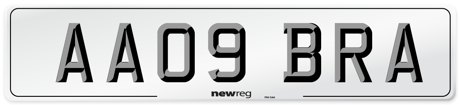 AA09 BRA Number Plate from New Reg
